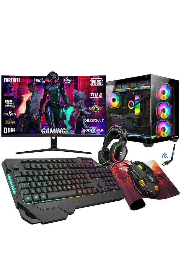 Proxima X7 i5 10400F 16GB DDR4 512GB NVMe M.2 SSD RTX3050 8GB 24" 180Hz Oyuncu Masaüstü Bilgisayar - 1