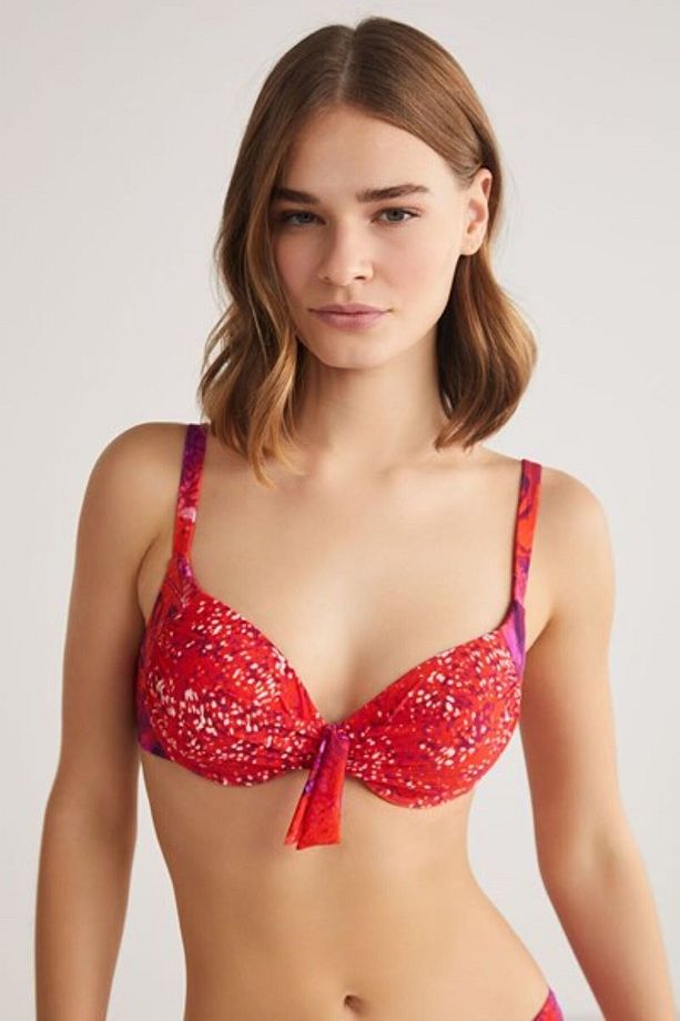 ÇIKARILABİLİR PUSH UP LI KALIN KENARLI AISSO DESENLİ DOLGULU BİKİNİ TAKIMI - 2