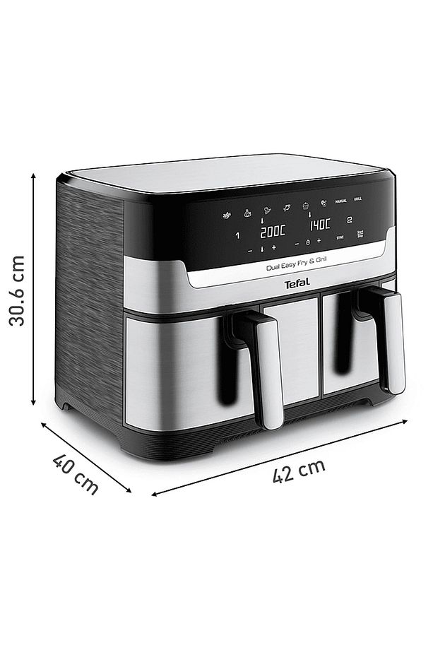 Inox Premium 8 Programlı Çift Hazneli Yagsız Fritöz 8.3L Dijital Tarif Kitapcıklı - 7