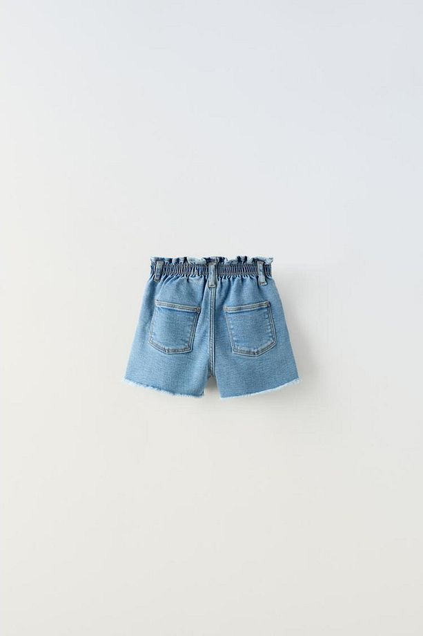 Denim Kot Şort Mavi - 2
