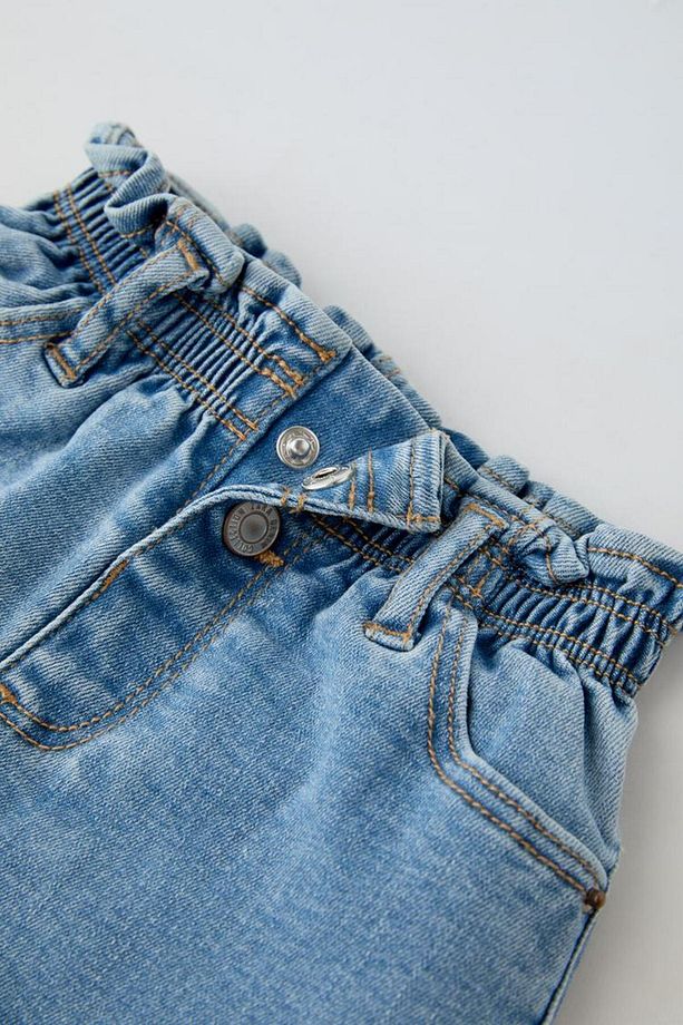 Denim Kot Şort Mavi - 3