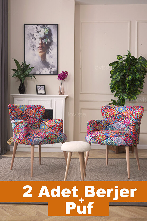 3lü Berjer Set Tekli Koltuk Balkon - 1