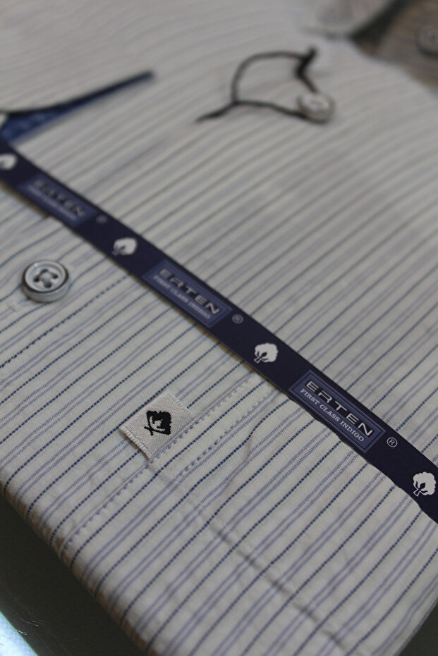 Erkek Uzunkol Cepli Gömlek - 3