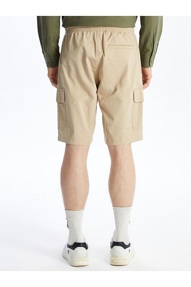 Standart Kalıp Gabardin Erkek Bermuda Şort - 5