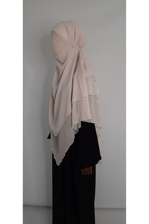 3 katlı multi sifon sufle esarp ( orta boy ) hijap ten rengi - 7