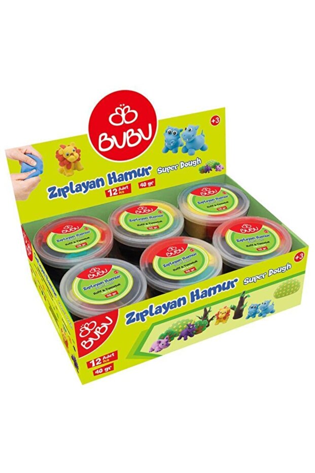 Zıplayan Hamur Karışık Renk 40 gr X 12 Adet - 1