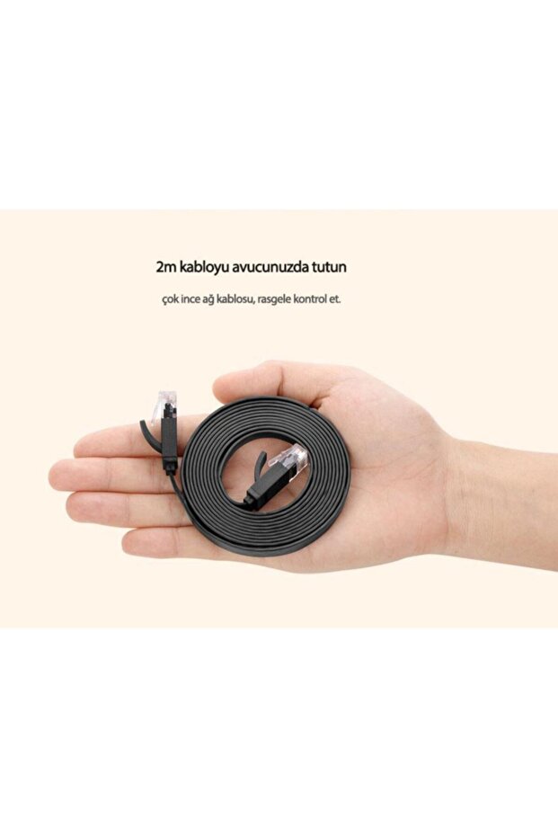 Cat6 Flat Ethernet Kablosu 50 Cm - 4