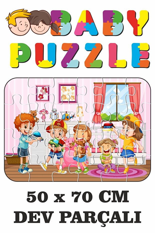 Play Time at Home Fun Puzzle with Giant Pieces 50x70 Cm