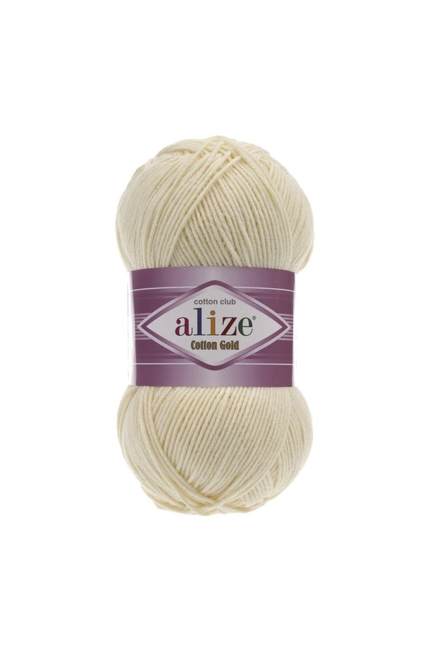 Alize Cotton Gold 001 Model Hand Knitted - Lanyard Cream