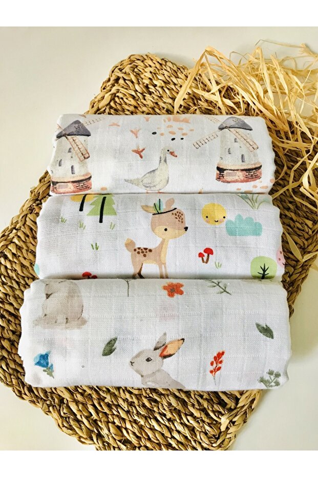 3 بطانيات موسلين متعددة الأغراض - 1