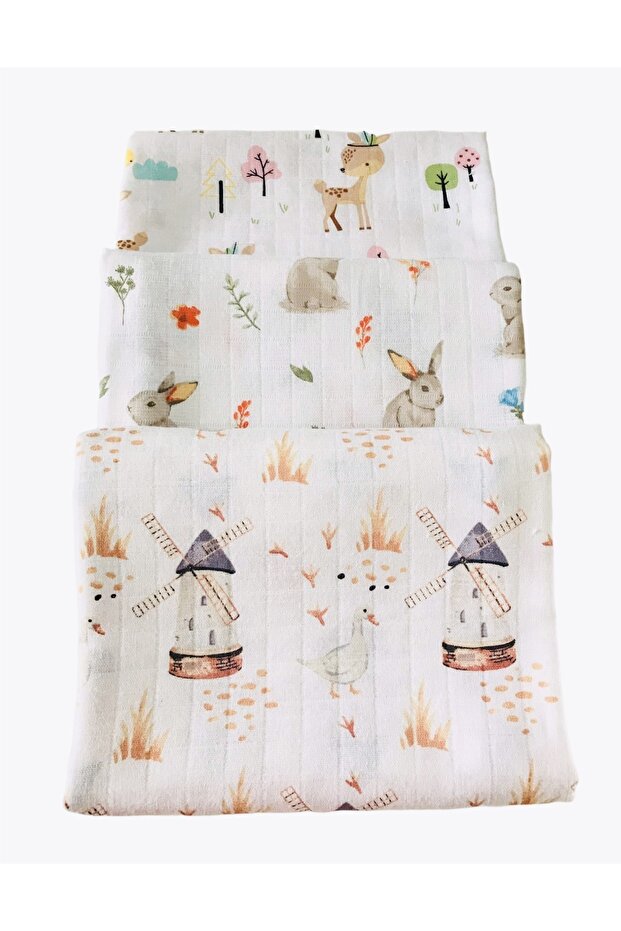 3 بطانيات موسلين متعددة الأغراض - 7