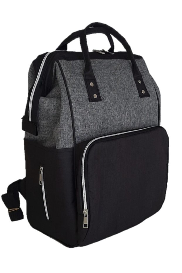 Baby Care Bag Mother Baby Care Backpack Gray Black (Domestic Product)