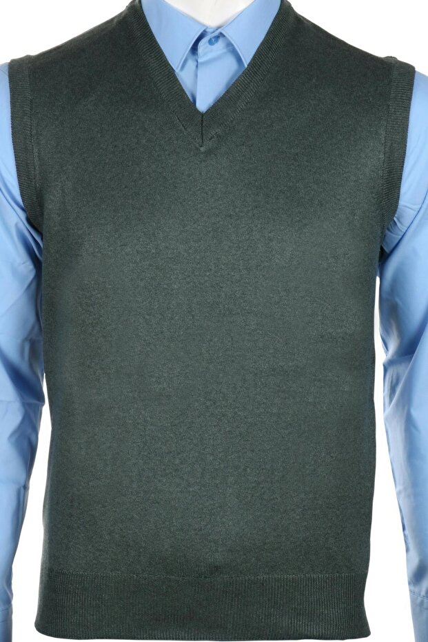 Men's V-Neck Thin Wool Knitwear Knit Non-Pilling Sweater