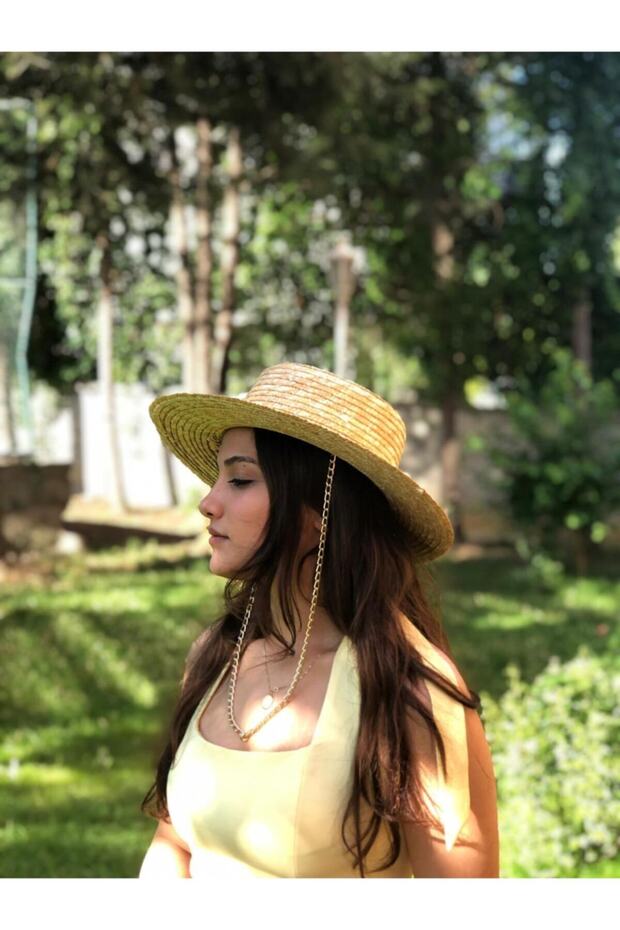 Zincirli Hasır Şapka - 1