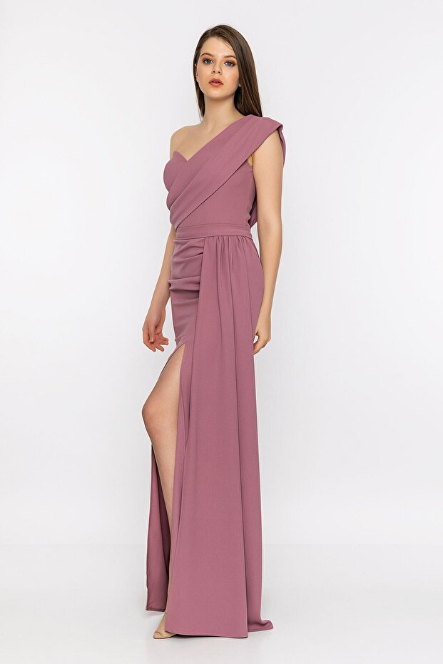 Tek Omuz Yırtmaçlı Abiye - 2