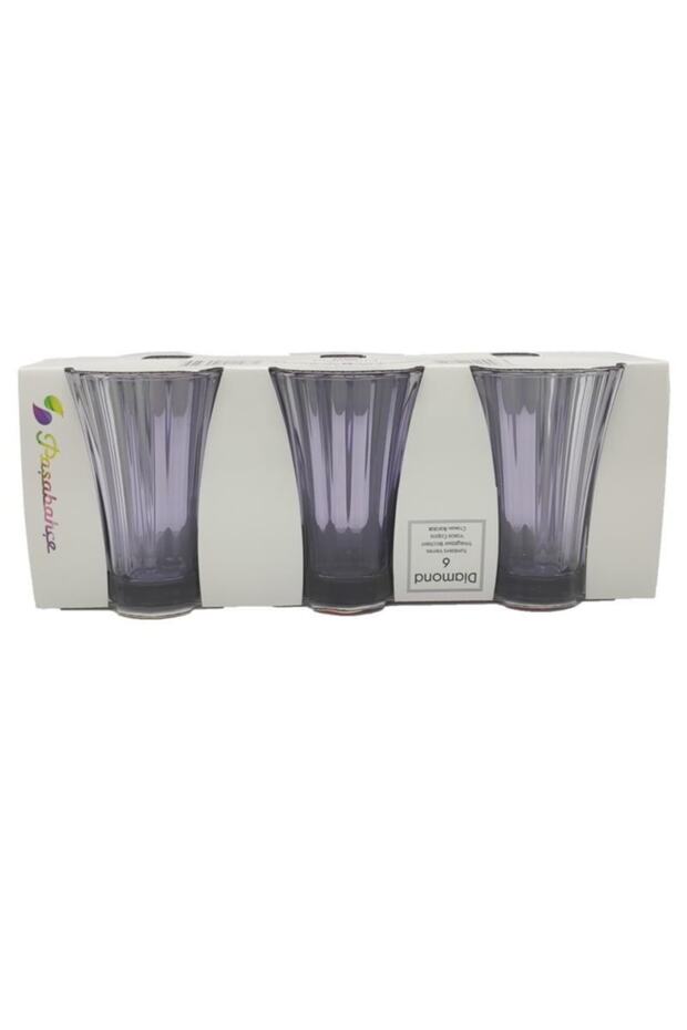 Coffee Side Water Glass 110 Cc Diamond Purple Set of 6