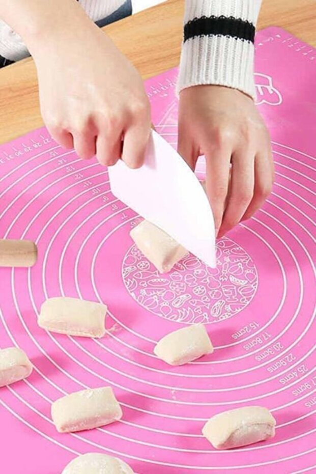 حصيرة لف العجين من السيليكون كبيرة الحجم مقاس 40 × 50 سم