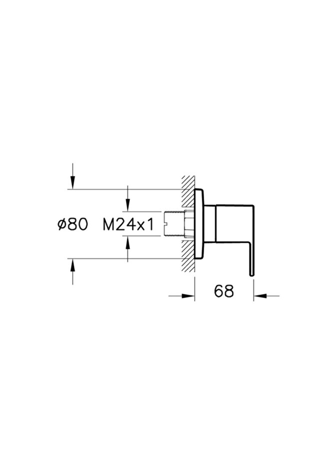 Axe S A41447 Ankastre Stop Valf , Krom - 2