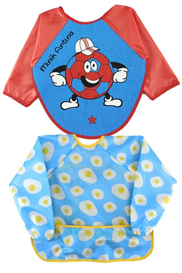 6-24 Months Blue Egg with Sleeves Trabzon Baby Bib