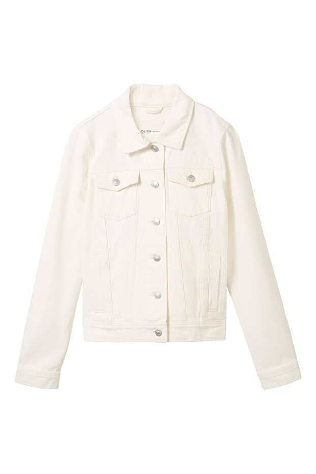 ecru denim jacket - 6