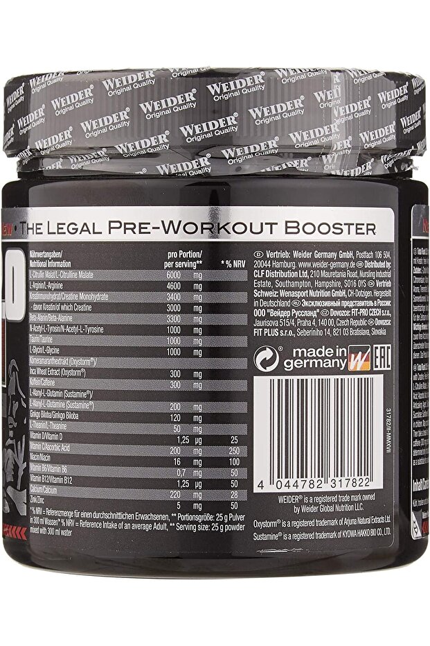 WEİDER Total Rush Pump Preworkout 2.0 – 375 gr - 2