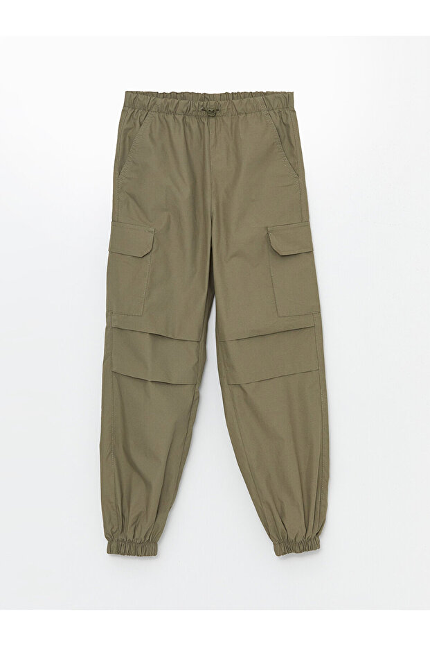 Girl's - Cargo Jogger Pants with Elastic Waist