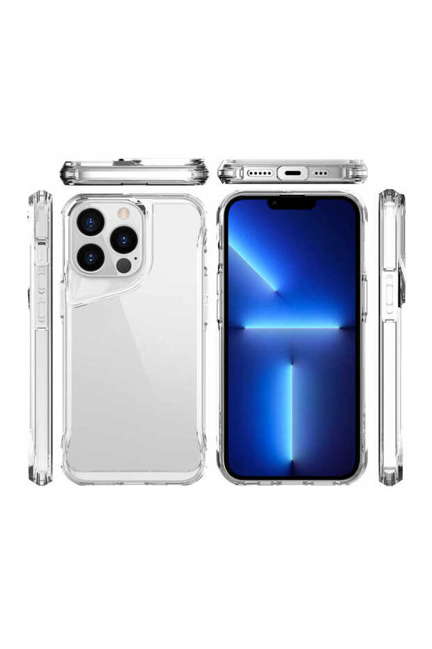 حافظة ALT T-Max متوافقة مع هاتف iPhone 13 Pro Max - عديمة اللون - 6