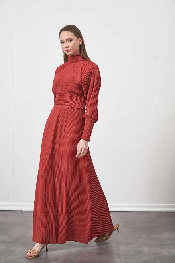 Pliseli Elbise Gülkurusu - 4