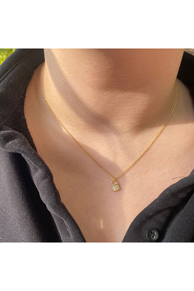 Taşlı Kilit Kolye - 2