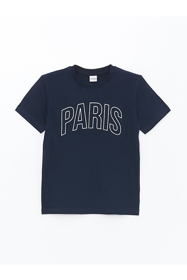 Crew Neck Printed Short Sleeve Boys' T-Shirt