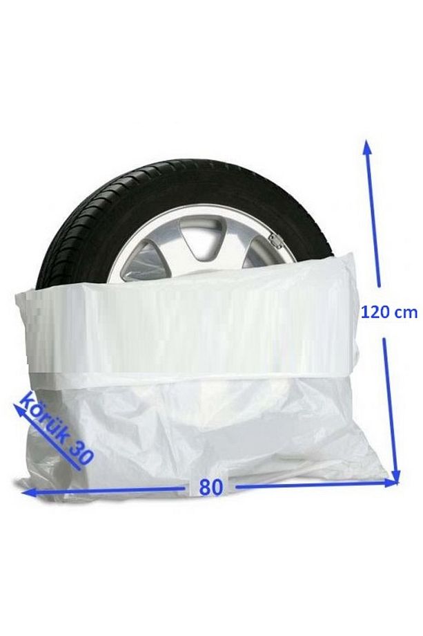 Oto Lastik Saklama Poşeti 50 Adet - Taşıma Depolama Poşeti 110 X 110 Cm - 1