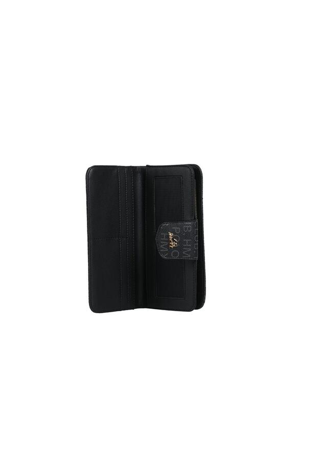 Black Rectangular Wallet - with Coin Compartment - 4