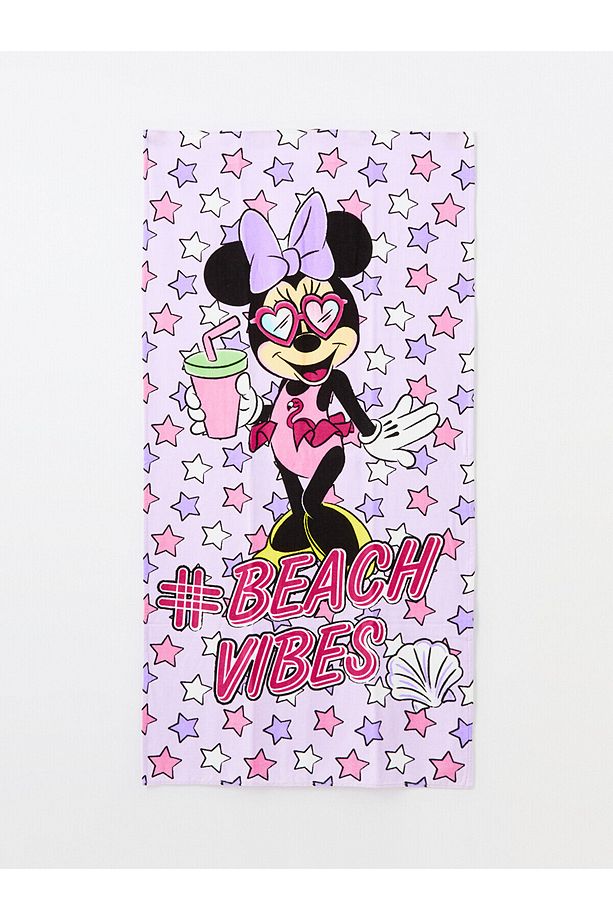 Minnie Mouse Baskılı Kız Çocuk Plaj Havlusu 70x150 Cm - 1