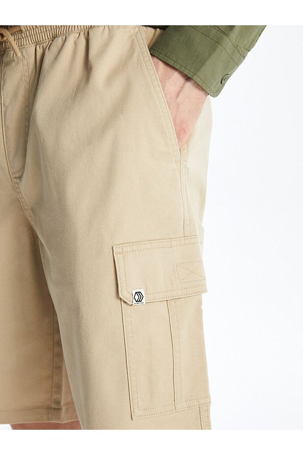 Standart Kalıp Gabardin Erkek Bermuda Şort - 4