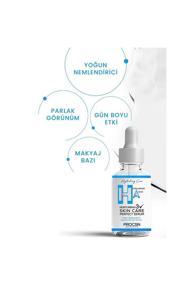 C Vitamini Aydınlatıcı +PROCSIN Yoğun Nemlendirici Hyaluronik Asit Serum 20 ML - 4