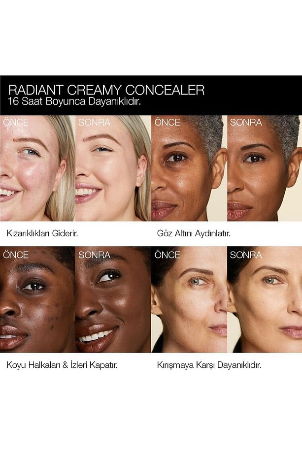 Radiant Creamy Concealer - 16 Saate Kadar Kusursuzluğu Sürdüren Aydınlatıcı Etkili Kapatıcı 6 ml - 6