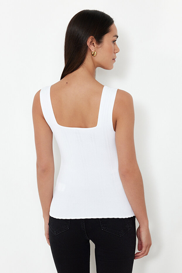 Siyah-Ekru Basic İkili Paket Top İnce Triko Bluz TWOSS24BZ00623 - 10