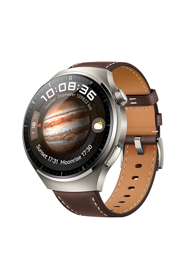 Watch 4 Pro Smartwatch - Spherical Sapphire Glass, Android & iOS Compatible, Brown