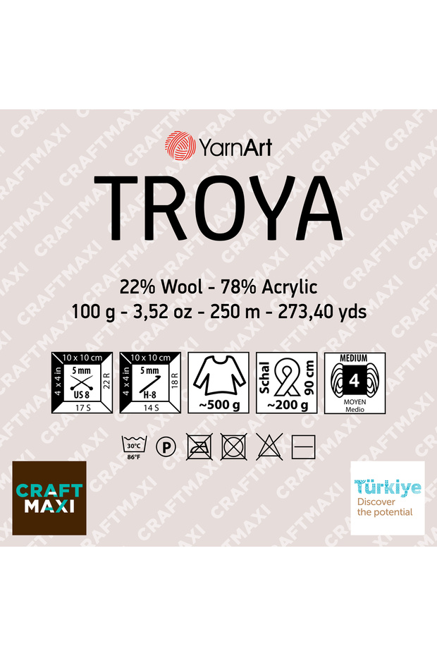 TROYA - EBRULI HAND KNITTED STRING EBRULI-2106 - 2