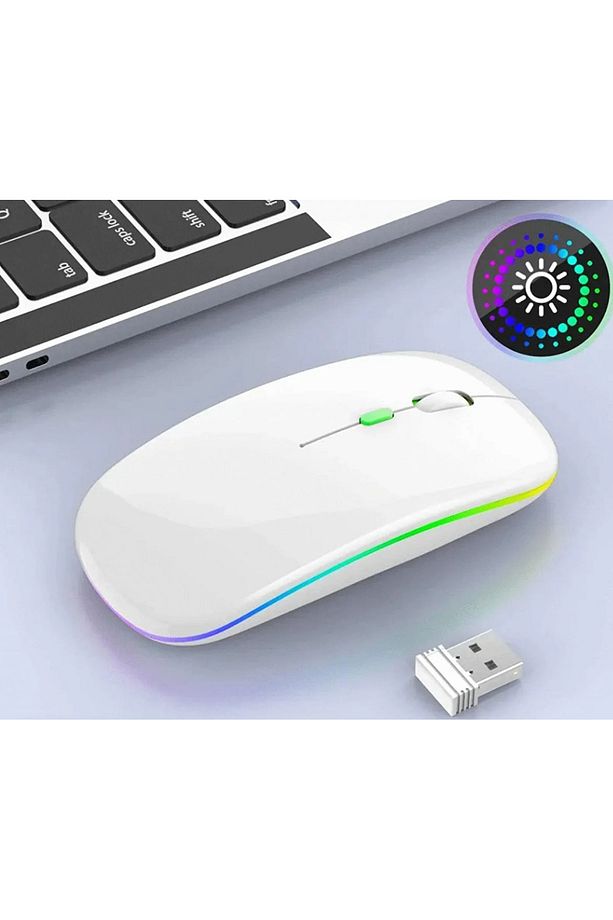 Kablosuz Fare Wireless Bluetooth Mouse 4 Tuşlu Renk Sessiz Şarj Edilebilir Dpı Kontrol - 1