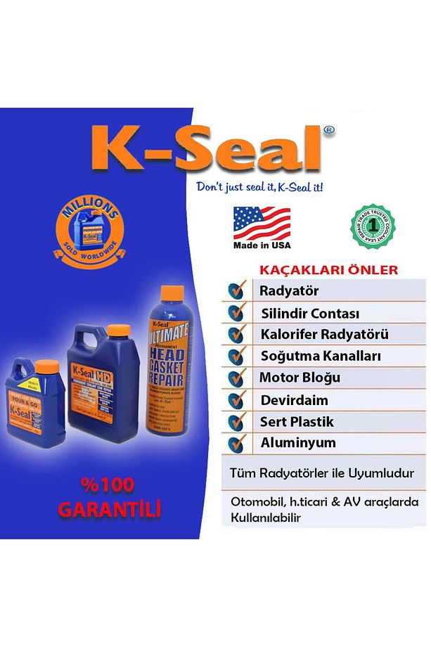 K-Seal Ultimate Çok Amaçlı Sıvı Soğutma Sıvısı Radyatör Kaçak Kalıcı Onarım 472ml - 5