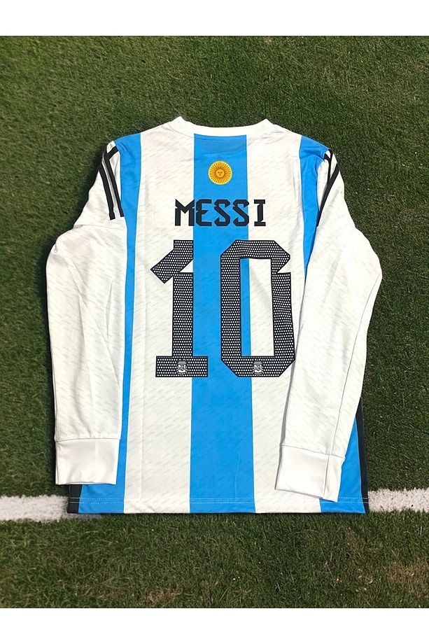 Messi Arjantin Uzun Kollu Yetişkin Milli Takım 10 Numara Futbol Forması S M L Xl Beden - 2