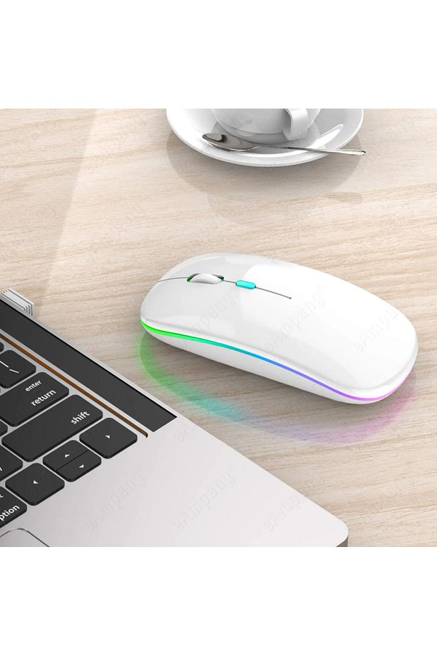 Kablosuz Fare Wireless Bluetooth Mouse 4 Tuşlu Renk Sessiz Şarj Edilebilir Dpı Kontrol - 5