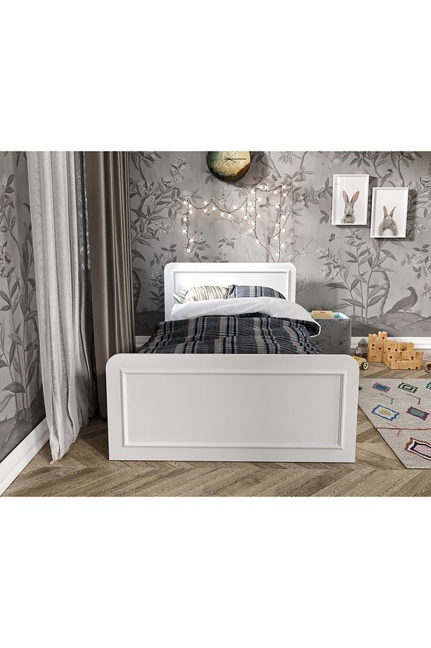 Snow Tek Kişilik Country Tarzı Mdf Karyola - 100cm X 200cm Ölçülerinde - 3