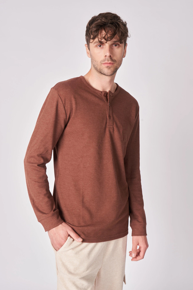 Men's Cotton Blend Long Sleeve T-shirt