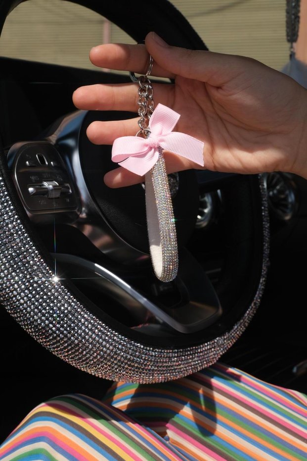 Gilded Angel Keychain with Ribbon Option