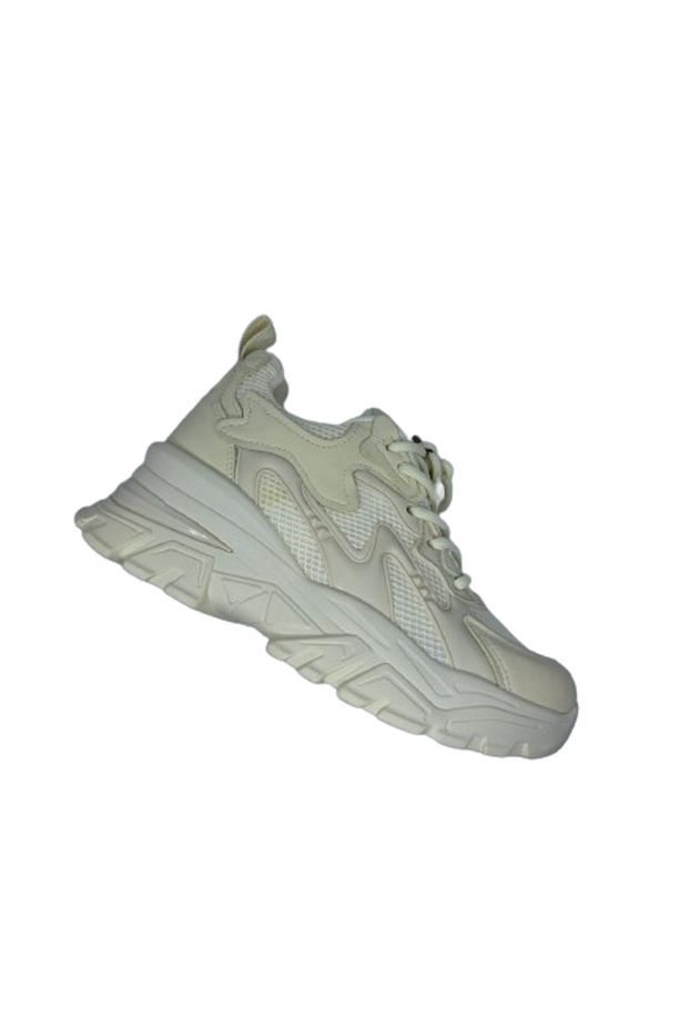 241-1002  İçten Dolgu Tabanlı Spor Ayakkabı Bej - 4
