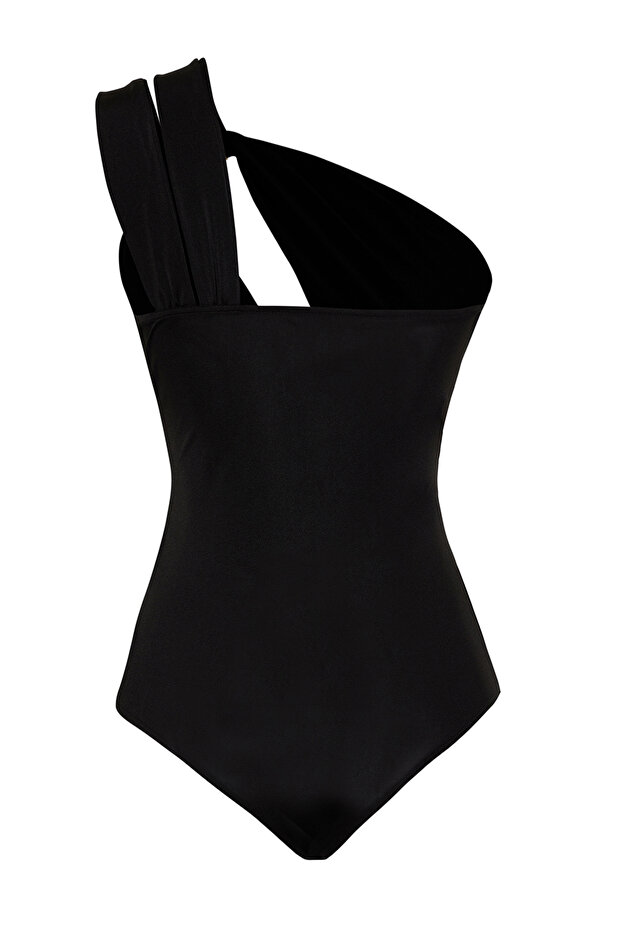 X Zeynep Tosun Siyah Pencere Detaylı Örme Yılan Aksesuarlı Body TCLSS24BD00003 - 8