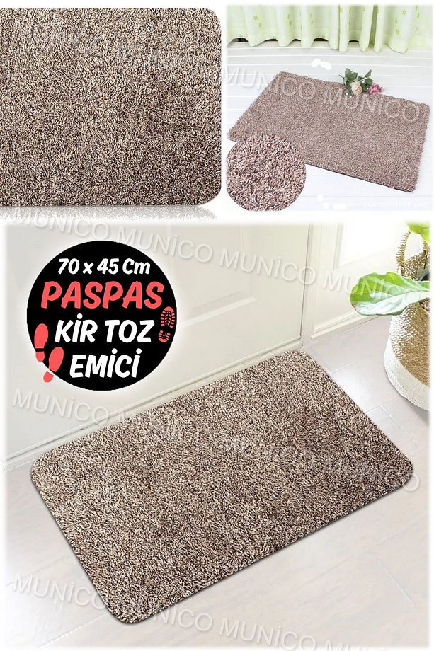 Mikrofiberli Paspas Ayakkabı İzini Temizleyen Çamaşır Makinesinde Yıkanabilir Kir Toz Emici Paspas - 1