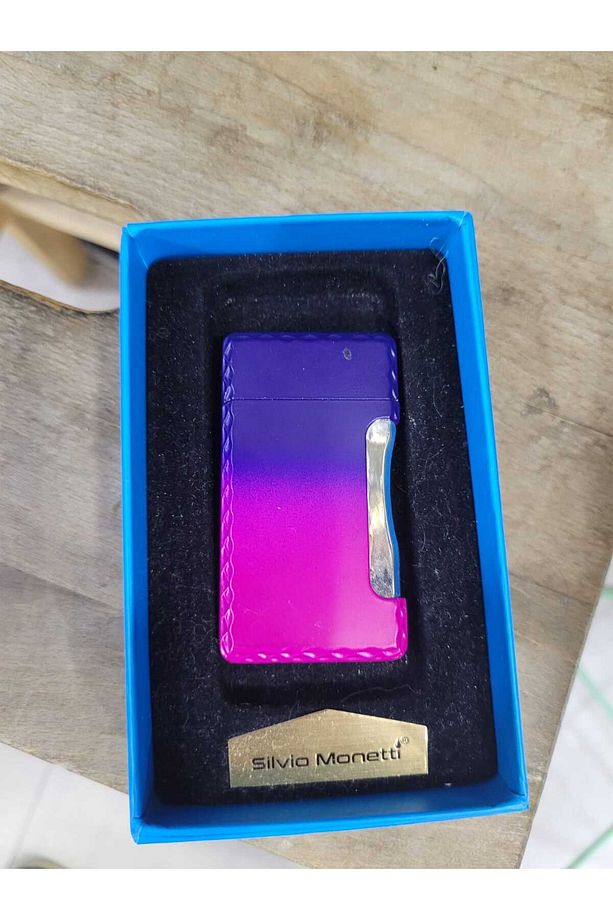 Silvio Monetti Lighter Smoking Smoke Tool Pembe Sürekli Yanan Çakmak 1 Adet - 4